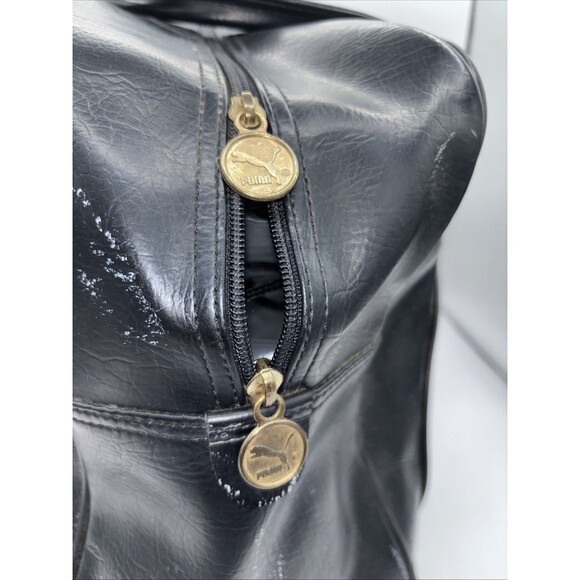 Puma Messenger Bag Black Stripe Vintage Retro Puma Bag - Picture 7 of 11